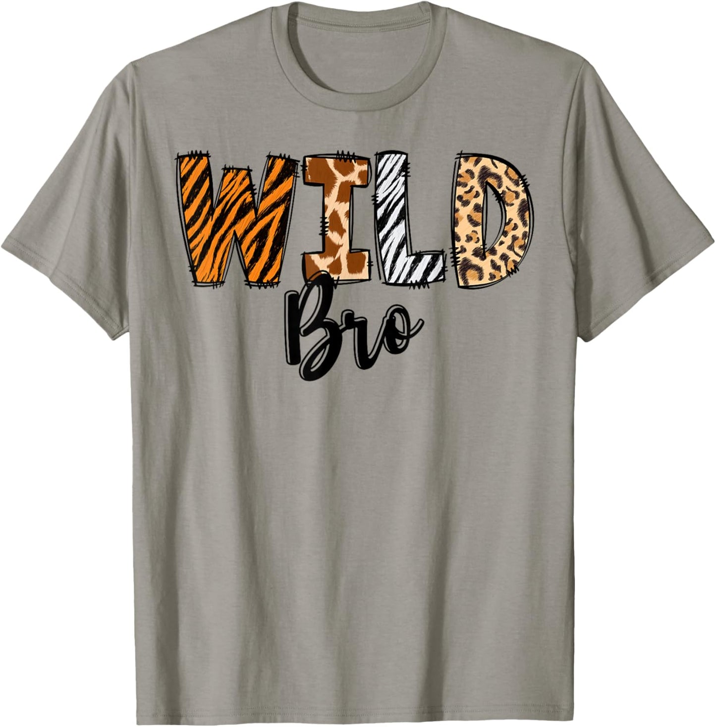 Wild Bro Zoo Born Two Be Wild B-day Safari Jungle Animal T-Shirt - T-Shirt | Sand