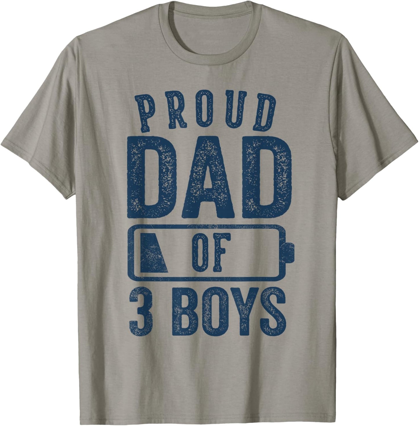 Proud Dad of 3 Boys Gifts Daddy of Three Sons T-Shirt - T-Shirt | Sand