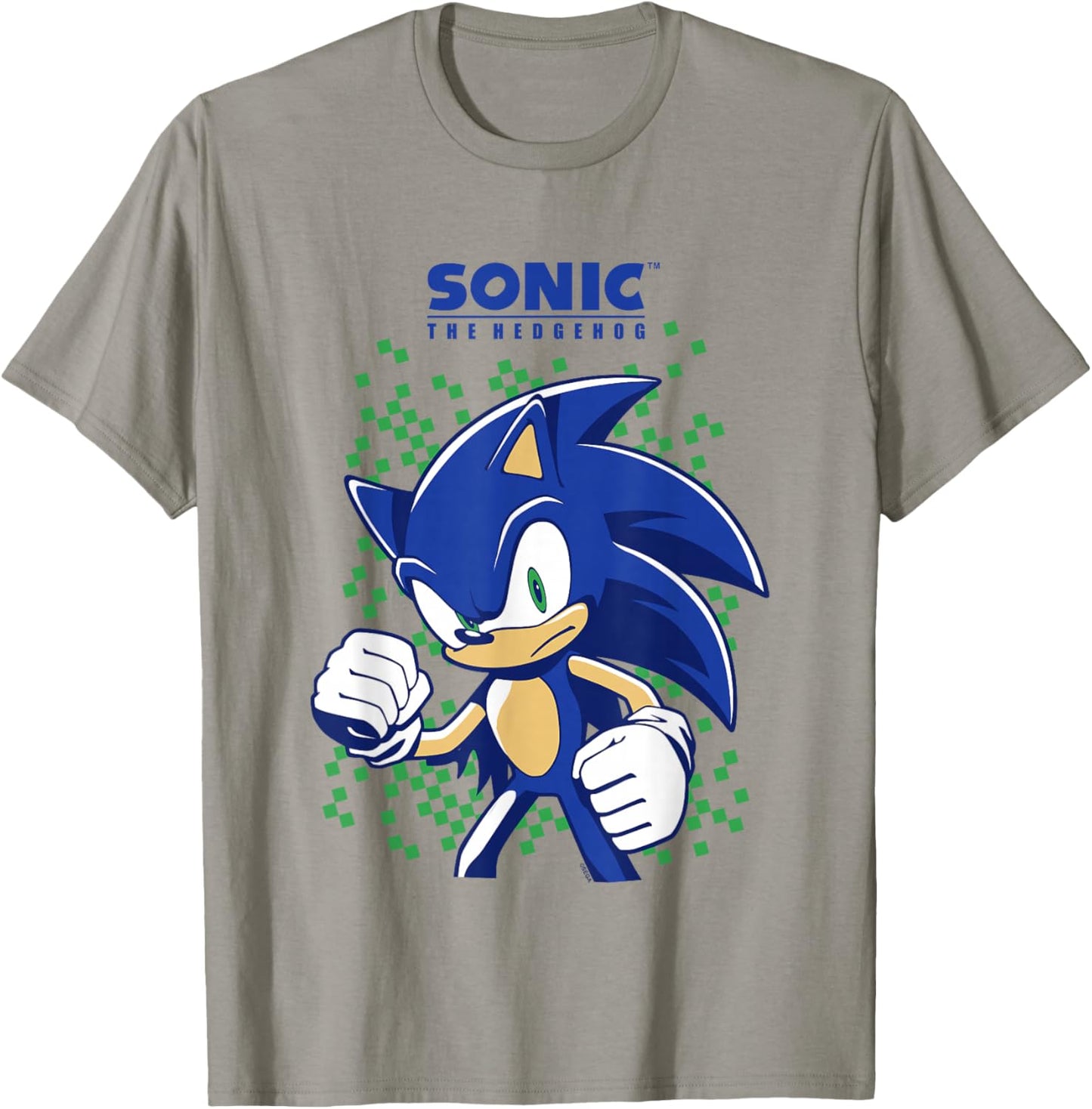 Sonic The Hedgehog Green Pixel Background Epic Shot T-Shirt - T-Shirt | Sand