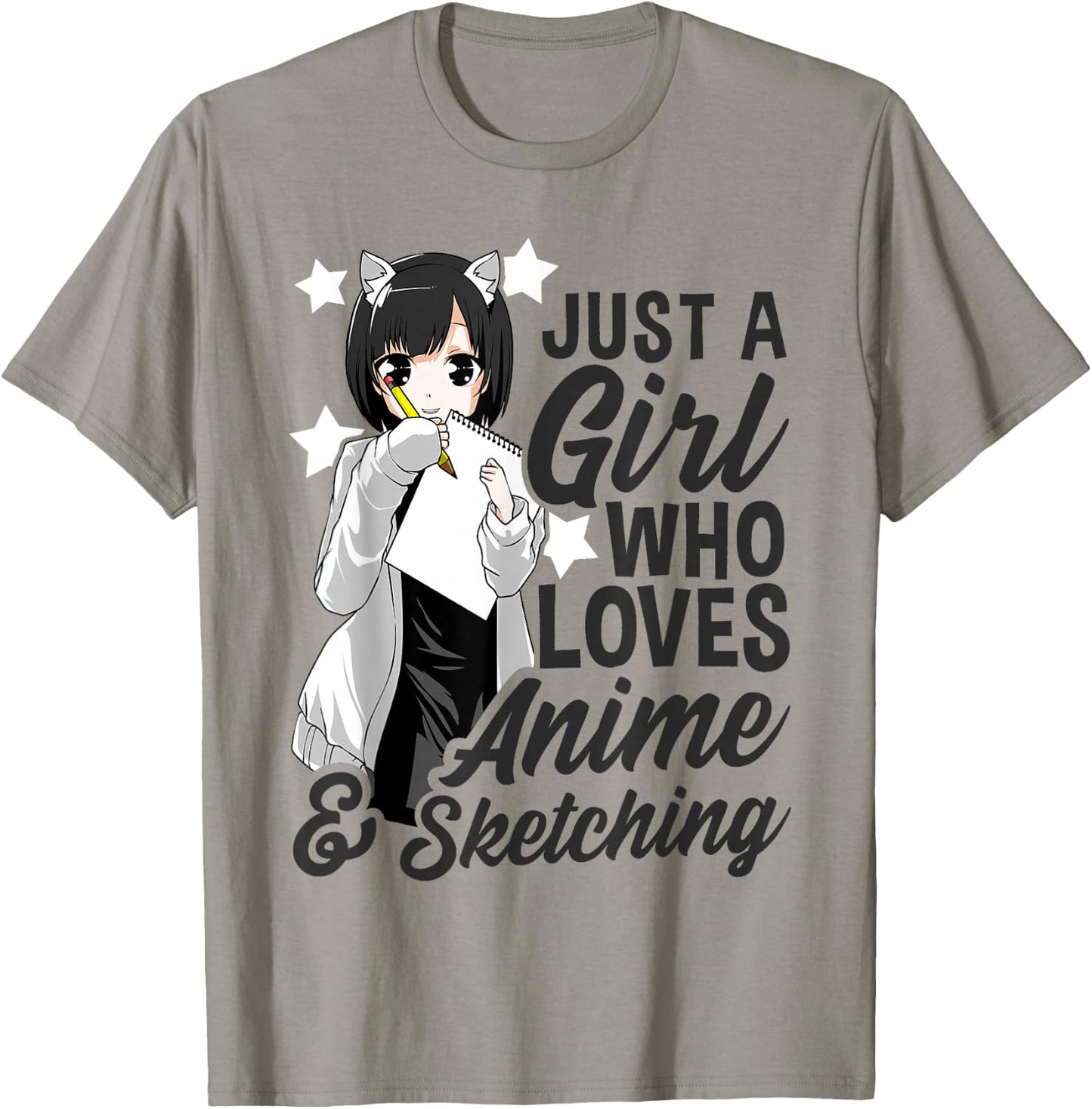 Just A Girl Who Loves Anime and Sketching Drawing Anime Kids T-Shirt - T-Shirt | Sand