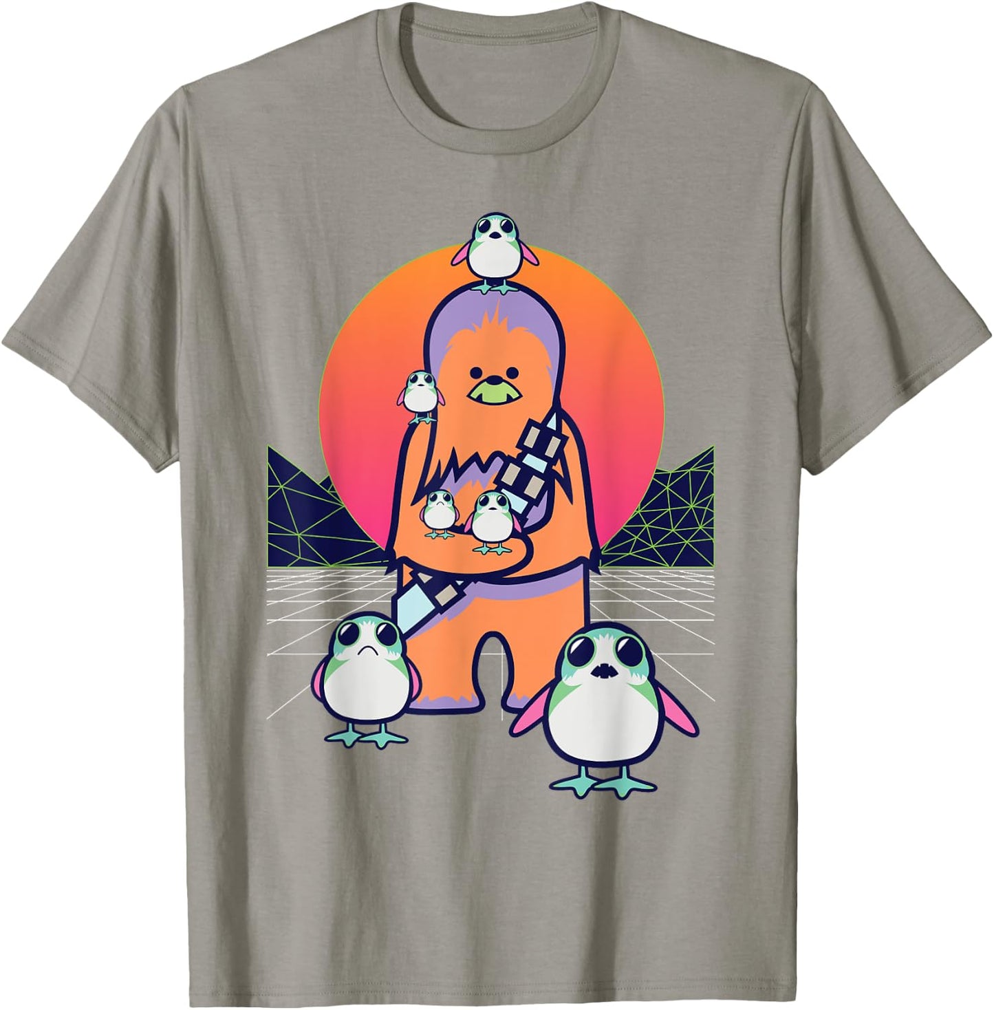 Star Wars Kawaii Porgs and Chewbacca T-Shirt - T-Shirt | Sand