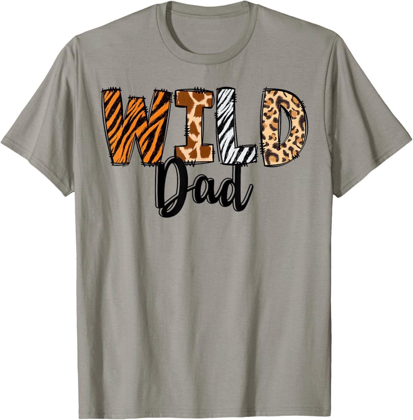 Wild Dad Zoo Born Two Be Wild B-day Safari Jungle Animal T-Shirt - T-Shirt | Sand