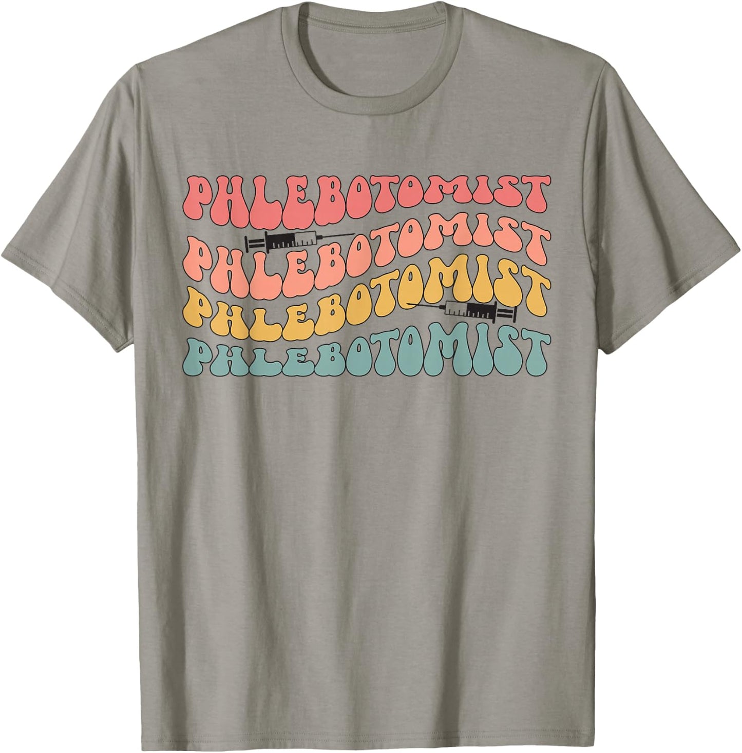 Phlebotomist Groovy Phlebotomy Phlebotomist T-Shirt - T-Shirt | Sand