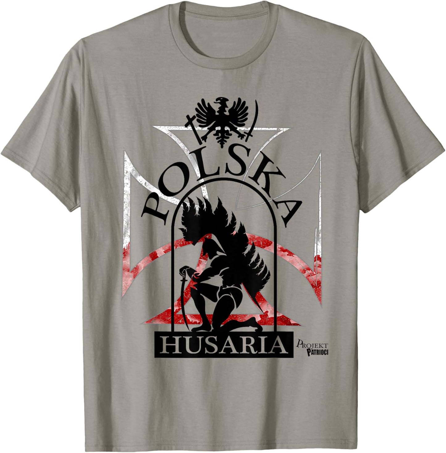 Polska Husaria Polish Hussar Winged Warrior Husaria T-Shirt - T-Shirt | Sand