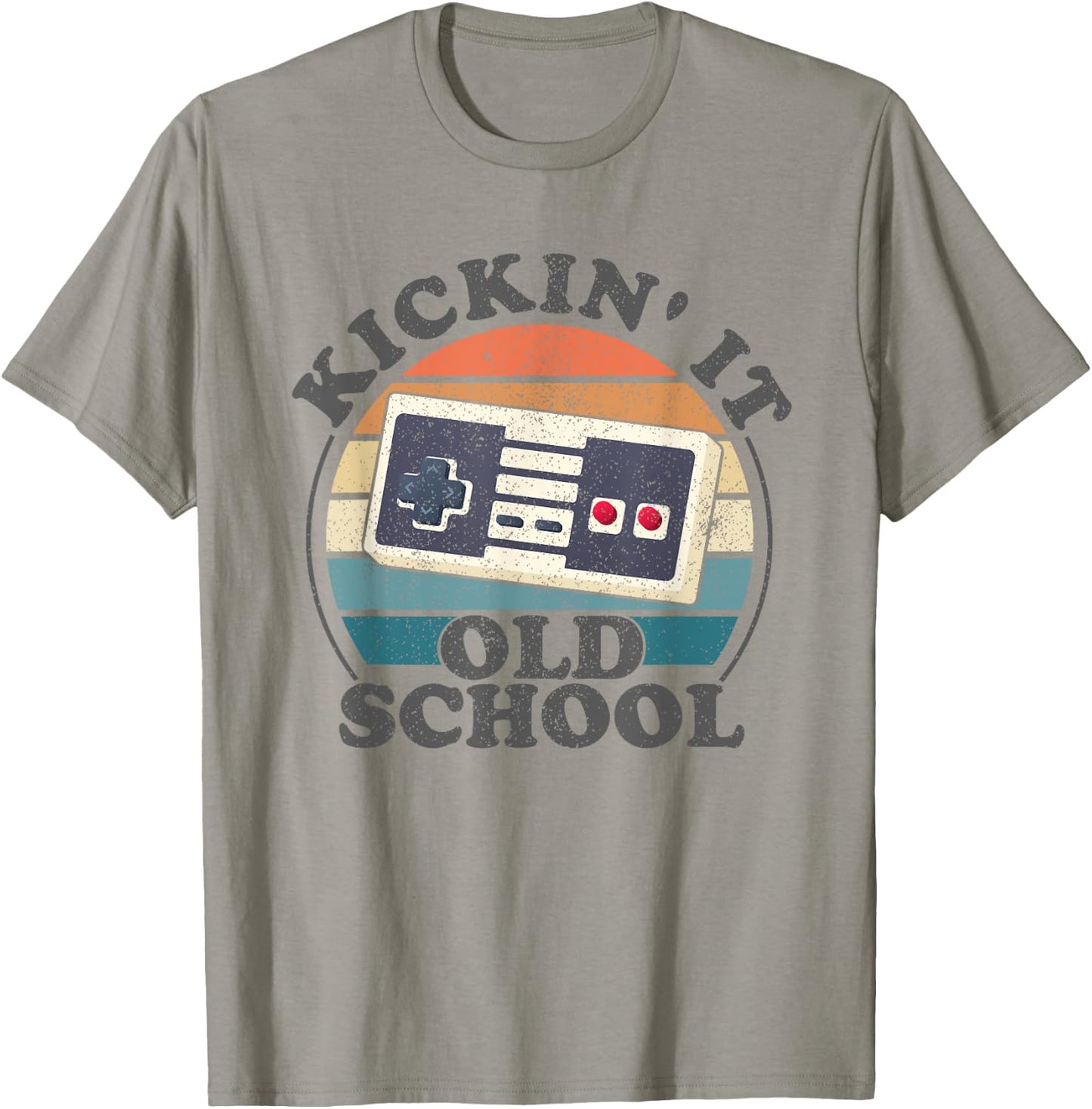 Kickin It Old School Retro 80s Video Game Gaming Gamer Gift T-Shirt - T-Shirt | Sand