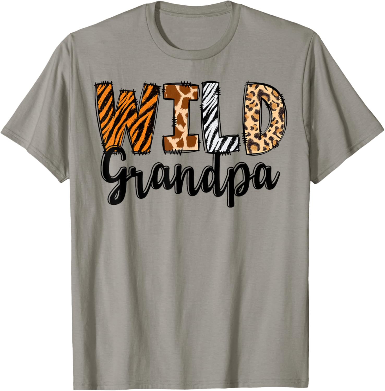 Wild Grandpa Zoo Born Two Be Wild B-day Safari Jungle Animal T-Shirt - T-Shirt | Sand