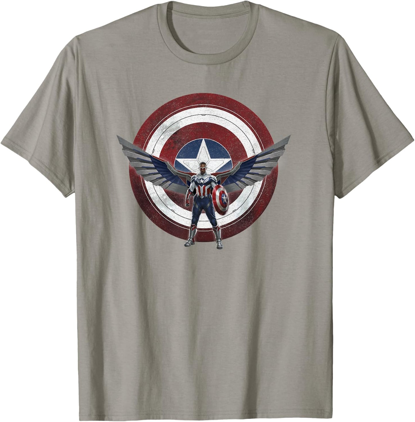 Marvel Falcon Winter Soldier Captain America Shield Wings T-Shirt - T-Shirt | Sand