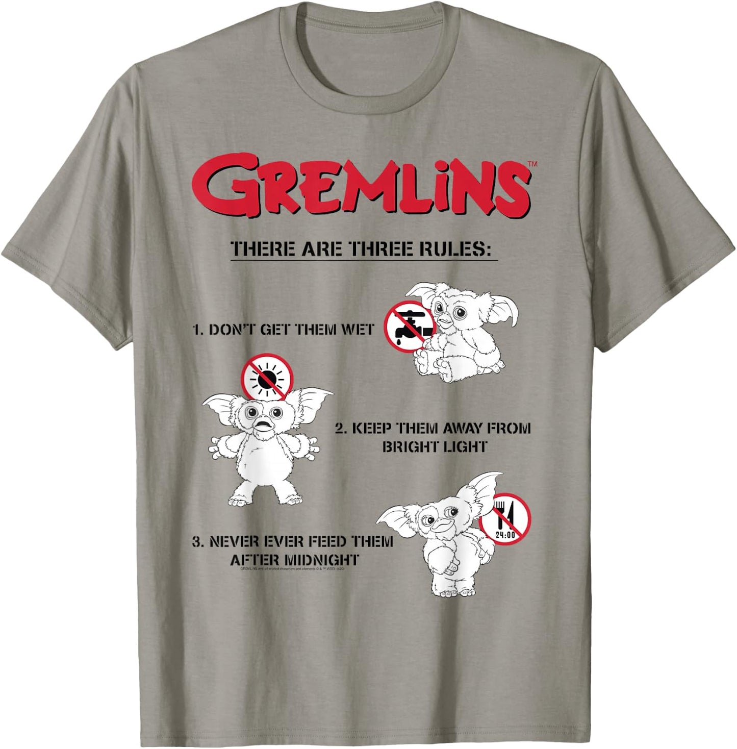 Gremlins There Are Three Rules T-Shirt - T-Shirt | Sand