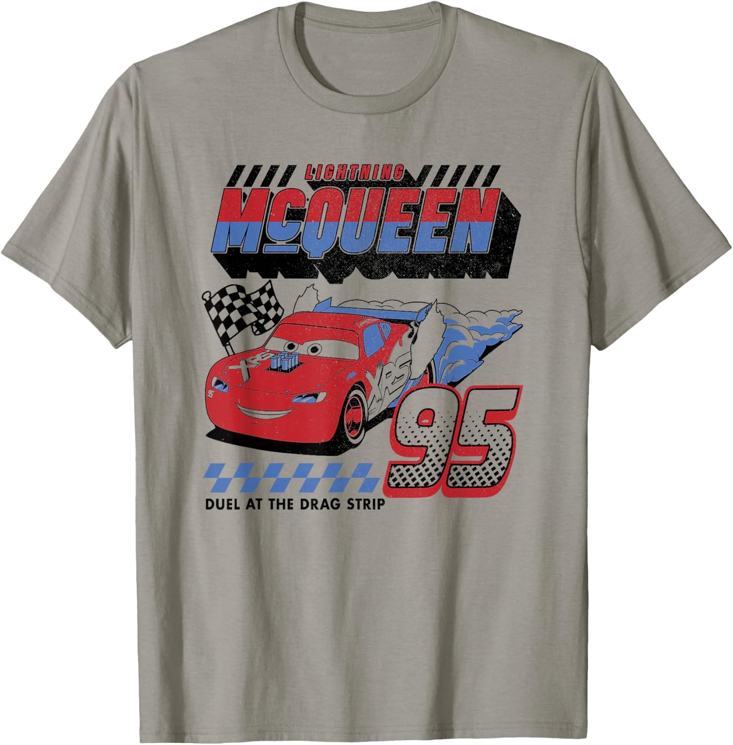 Disney Pixar Cars Lightning McQueen Americana Car Race T-Shirt - T-Shirt | Sand