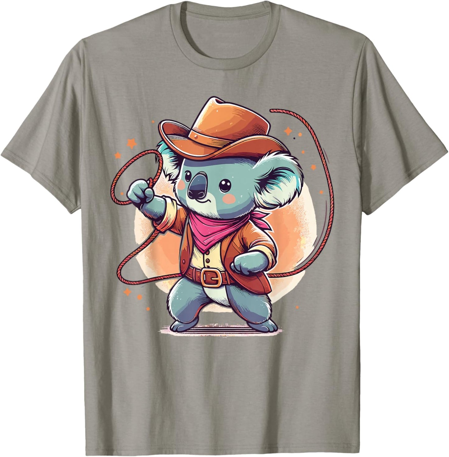 Western Rodeo Cowboy Hat Koala Texas Animals T-Shirt - T-Shirt | Sand
