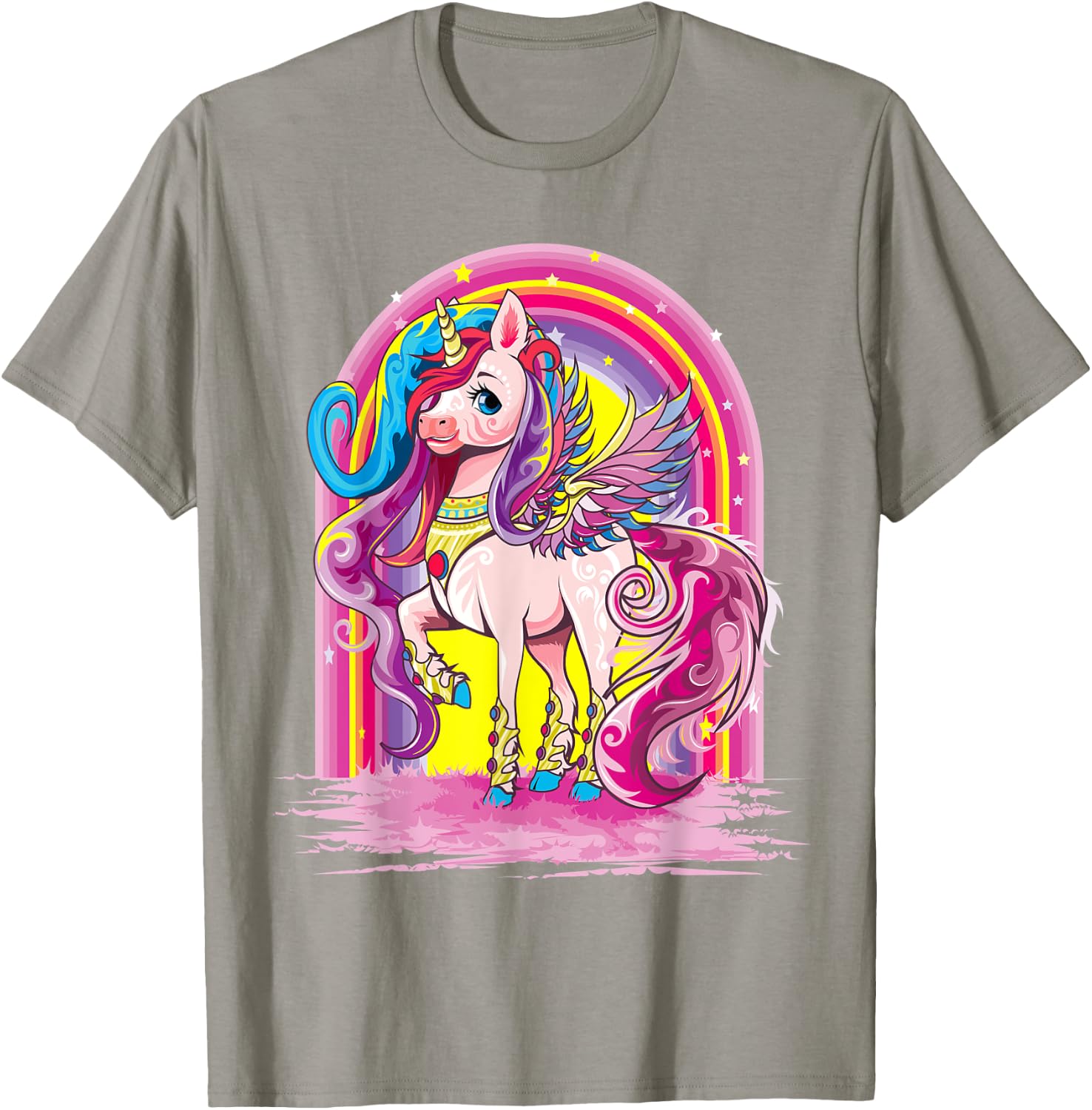 Unicorn Shirt for Girls Kids Women Cute Unicorn Lover Gift T-Shirt - T-Shirt | Sand