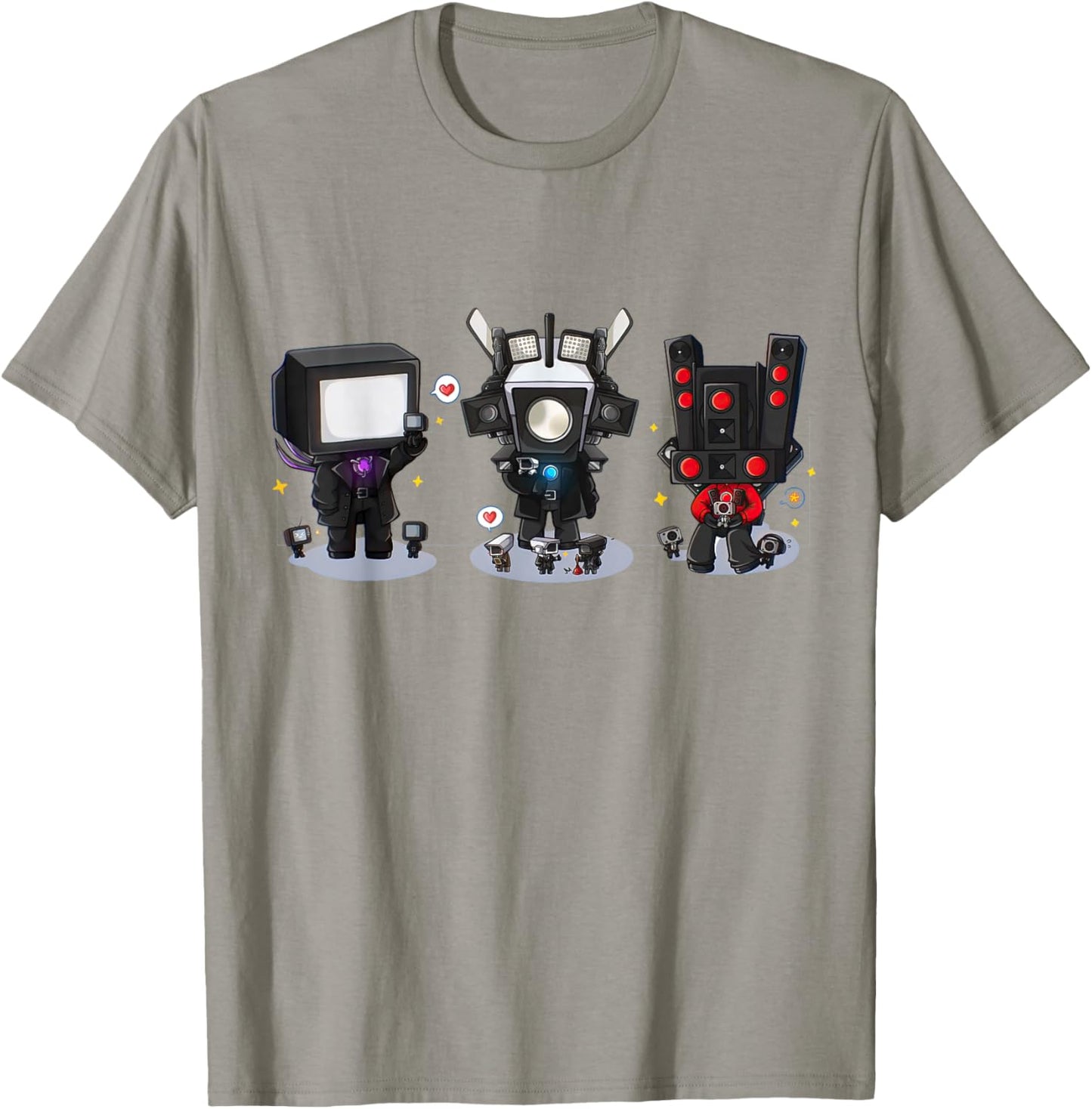 Skibidi Toilet Speakerman Cameraman, Toilet ,Tvman T-Shirt - T-Shirt | Sand