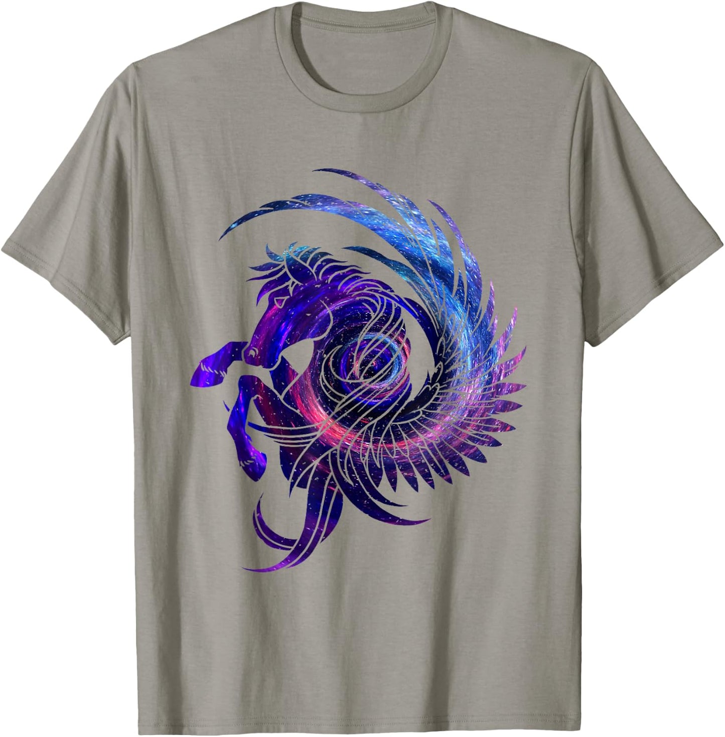 Mystical Pegasus starry sky T-Shirt - T-Shirt | Sand
