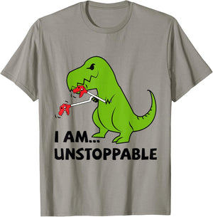 I'M UNSTOPPABLE T-rex Dinosaur Funny Cute Trendy T-Shirt - T-Shirt | Sand