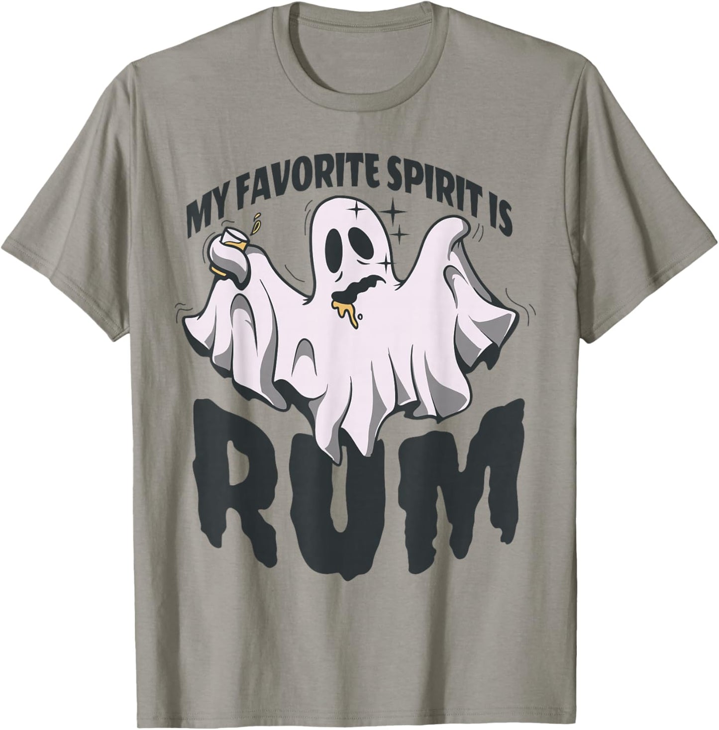 My Favorite Spirit Is Rum Funny Halloween T-Shirt - T-Shirt | Sand