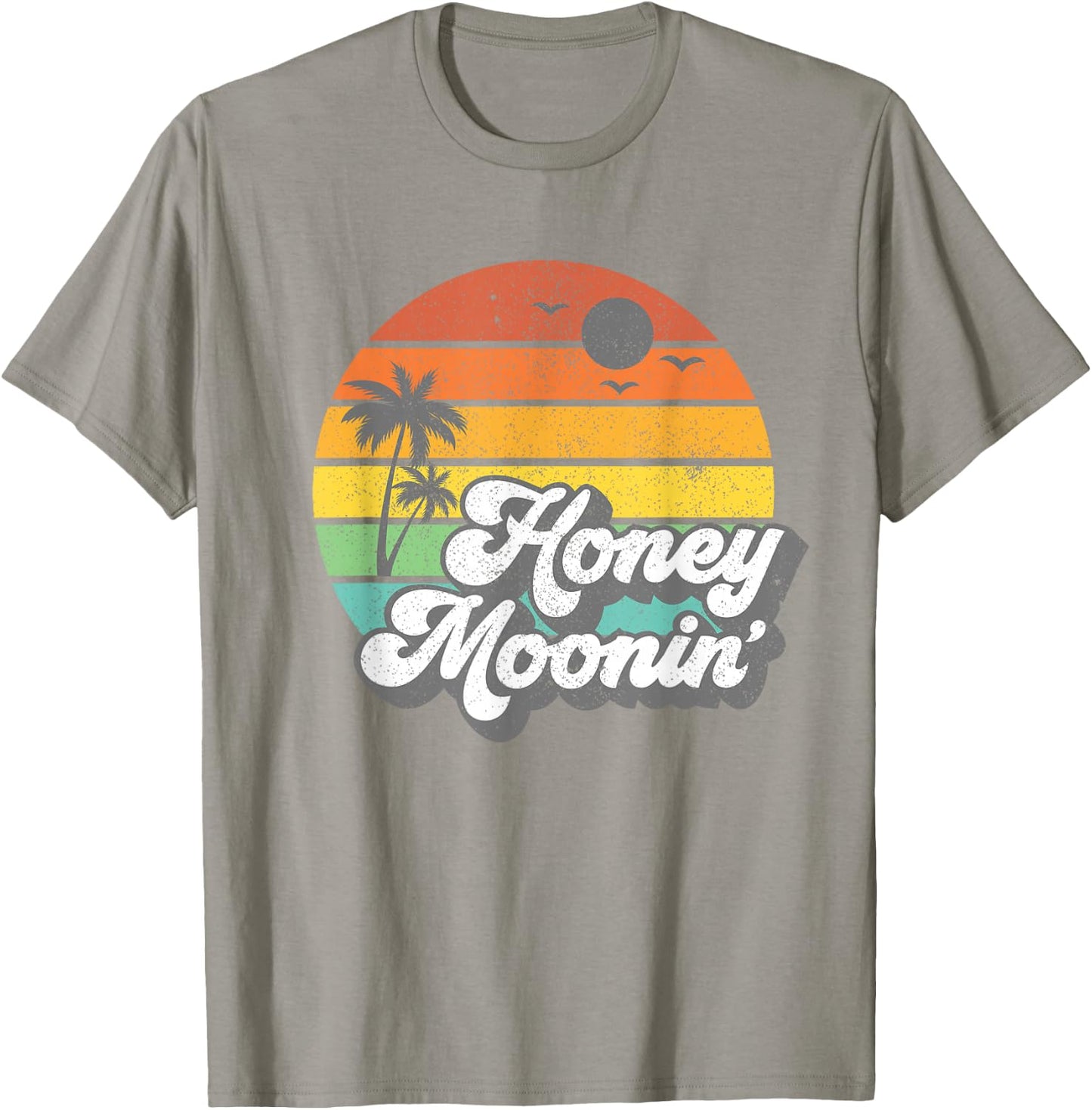 Honey Moonin Beach Honeymoon Vacation Men Women Couples Gift T-Shirt - T-Shirt | Sand