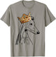 Greyhound Dog Wearing Crown T-Shirt - T-Shirt | Sand