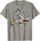 Skeleton Riding Mummy Shark Funny Halloween Pumpkin Witch T-Shirt - T-Shirt | Sand