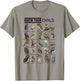 Know Your Owls All Type of Owl Spirit Animal For Owl Lovers T-Shirt - T-Shirt | Sand