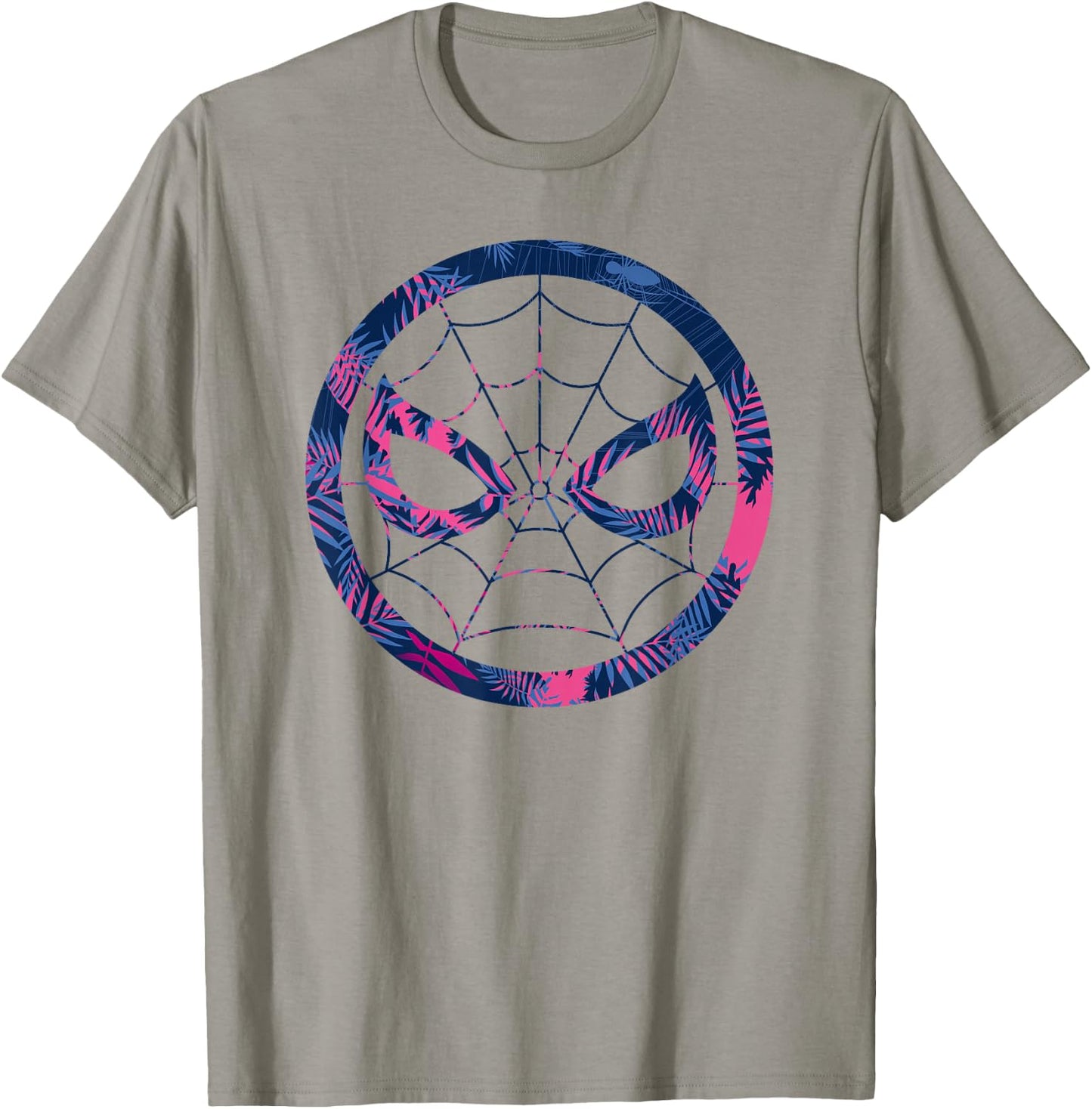 Marvel Spider-Man Mask Tropical Print T-Shirt - T-Shirt | Sand