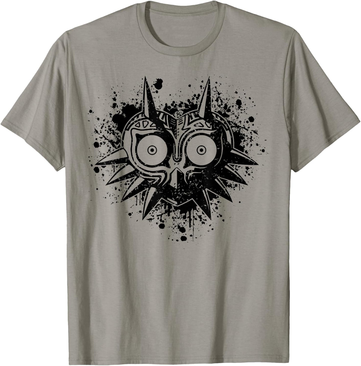 The Legend of Zelda Majora's Mask Splatter Portrait T-Shirt - T-Shirt | Sand