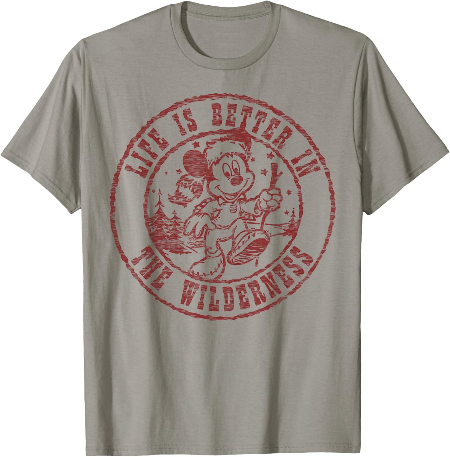 Disney Mickey and Friends Life is Better in The Wilderness Small T-Shirt - T-Shirt | Sand