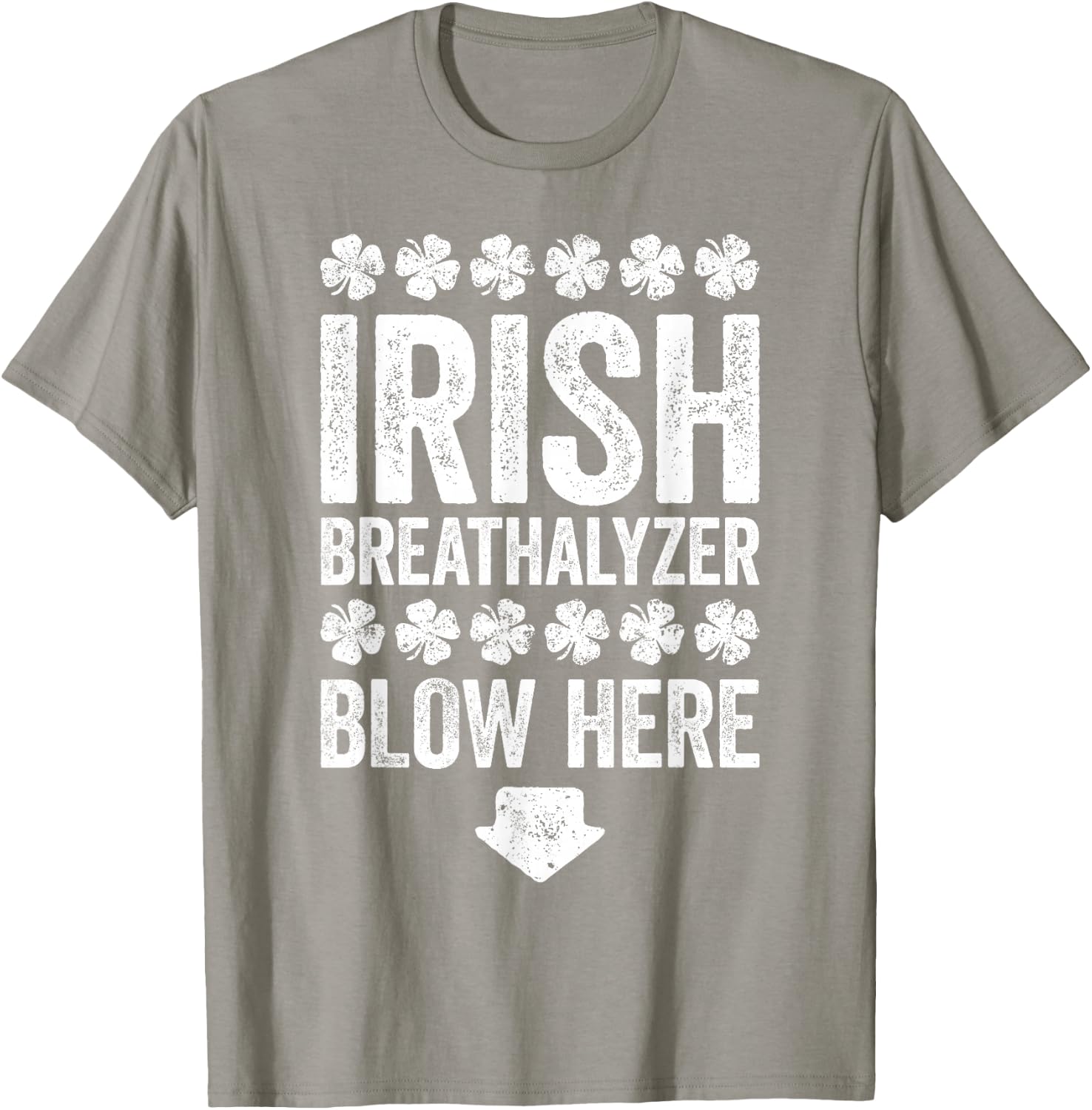 Irish Breathalyzer Blow Here Shirt Men Women St Patricks Day T-Shirt - T-Shirt | Sand