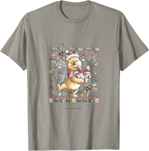 Disney Christmas Winnie The Pooh Ugly Sweater T-Shirt - T-Shirt | Sand