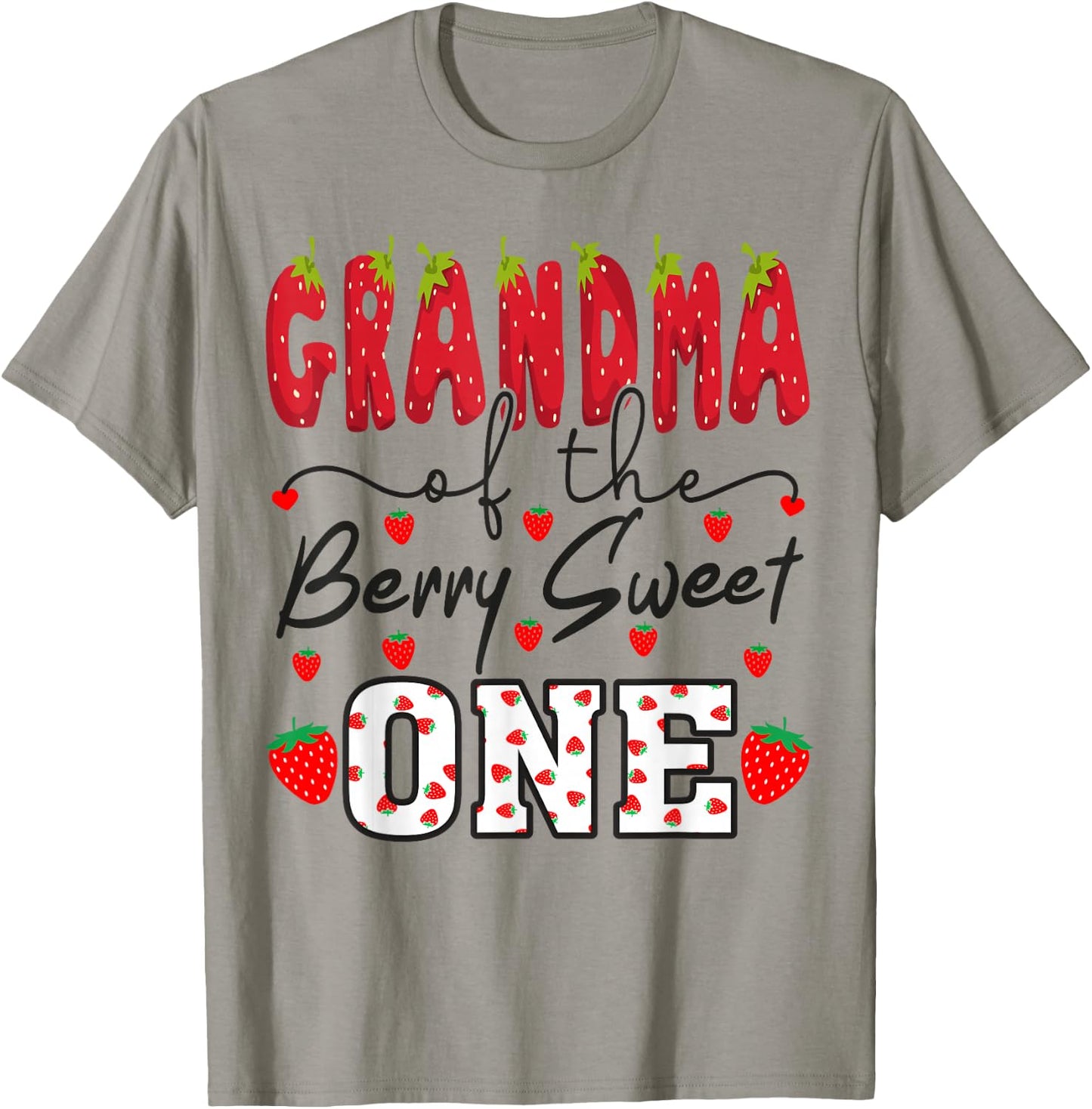 Grandma Of The Berry Sweet One Strawberry T-Shirt - T-Shirt | Sand