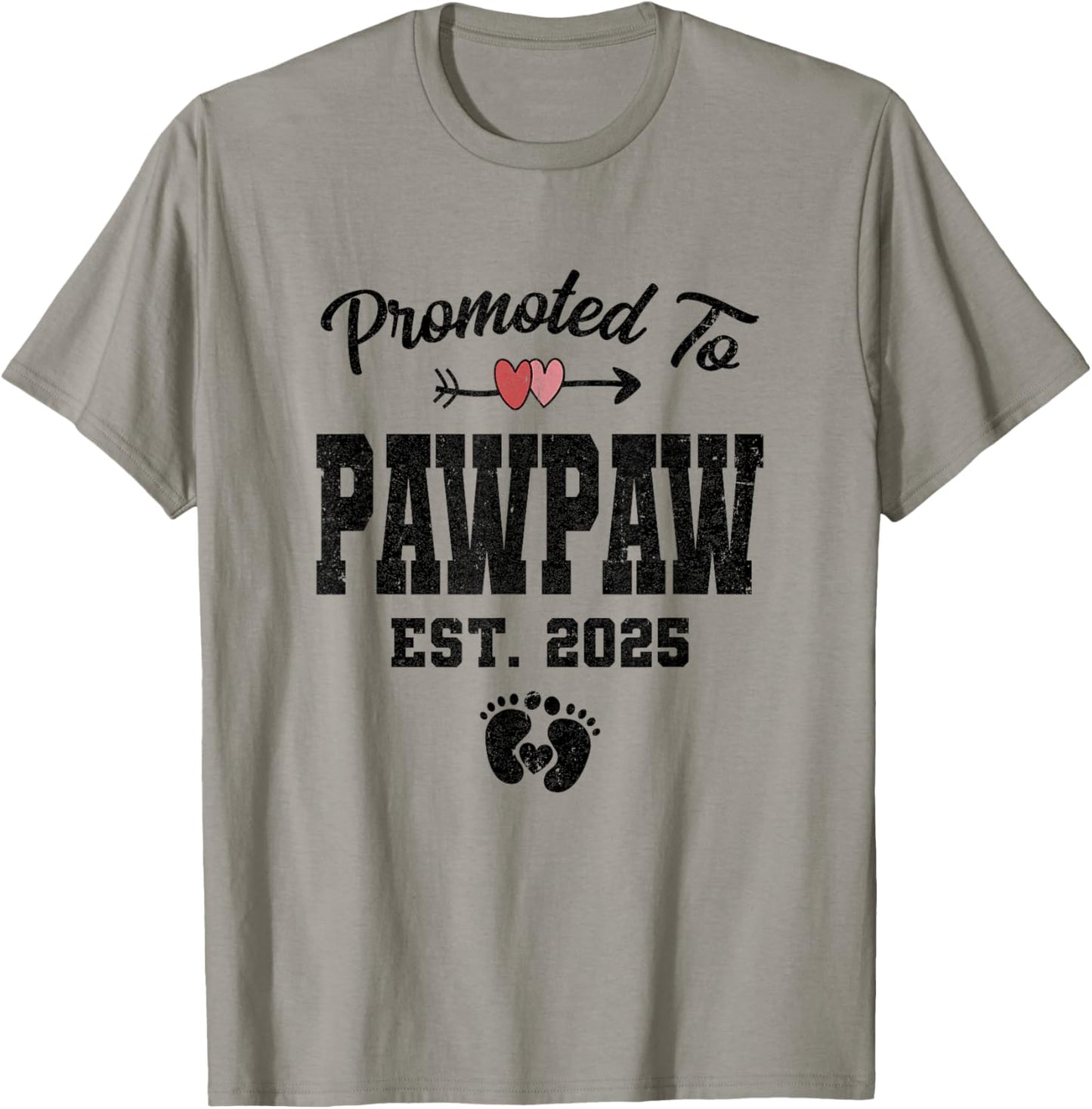 Promoted To Pawpaw Est 2025 First Time Fathers Day T-Shirt - T-Shirt | Sand