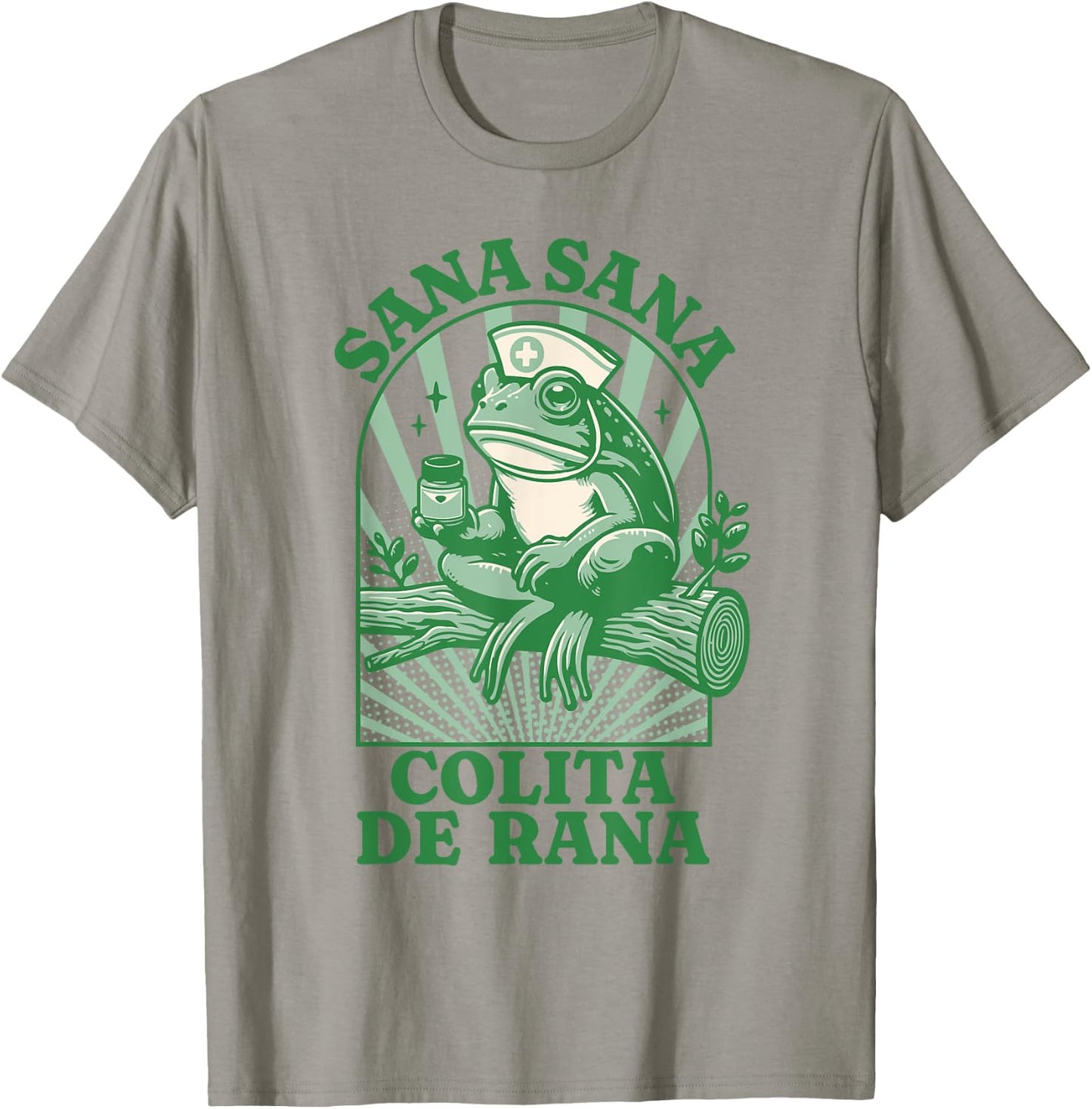 Sana Sana Colita De Rana Cute Mexican Nurse - Mexican Saying T-Shirt - T-Shirt | Sand