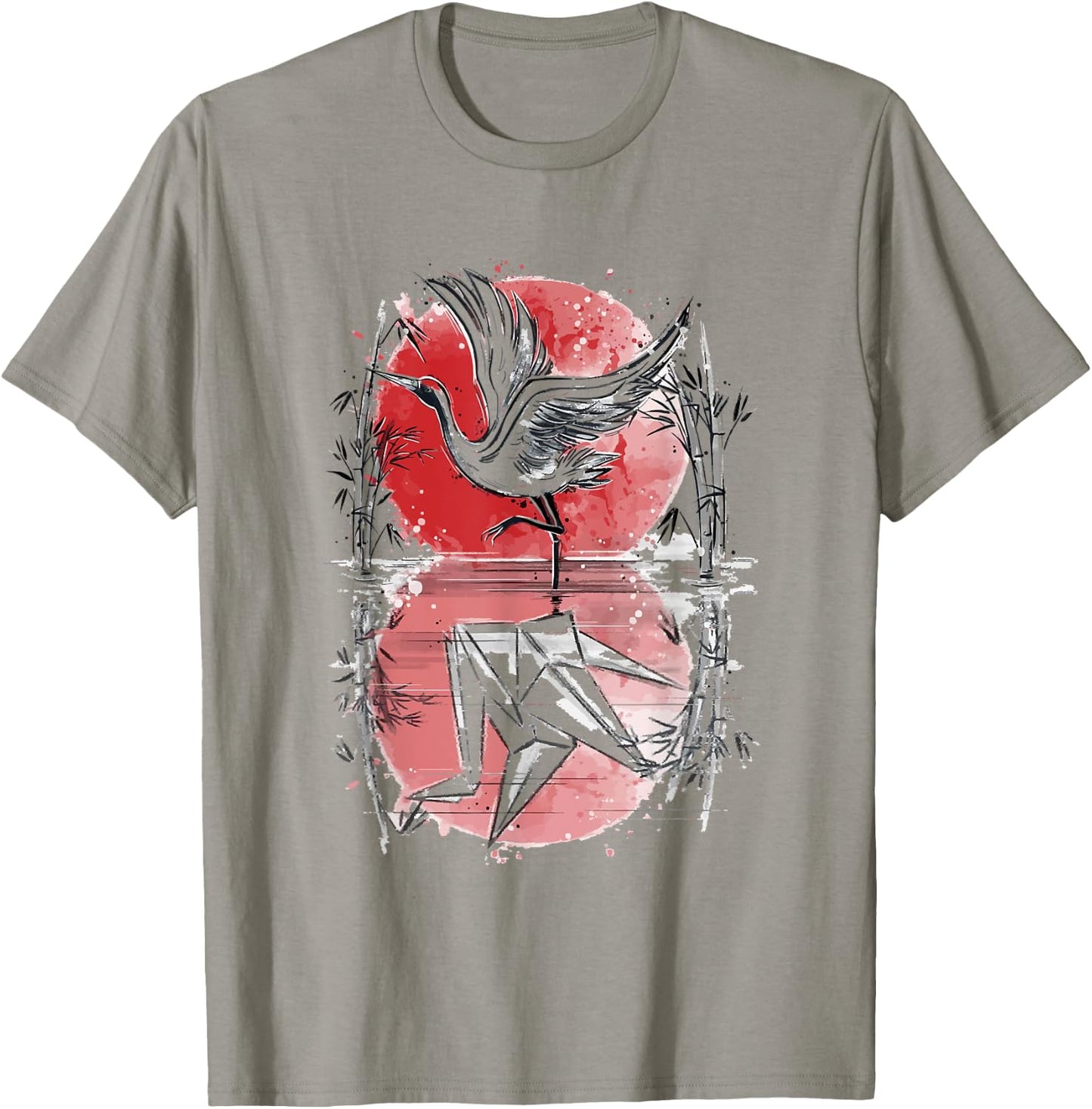 Peace Origami Crane Japanese crane flying T-Shirt - T-Shirt | Sand