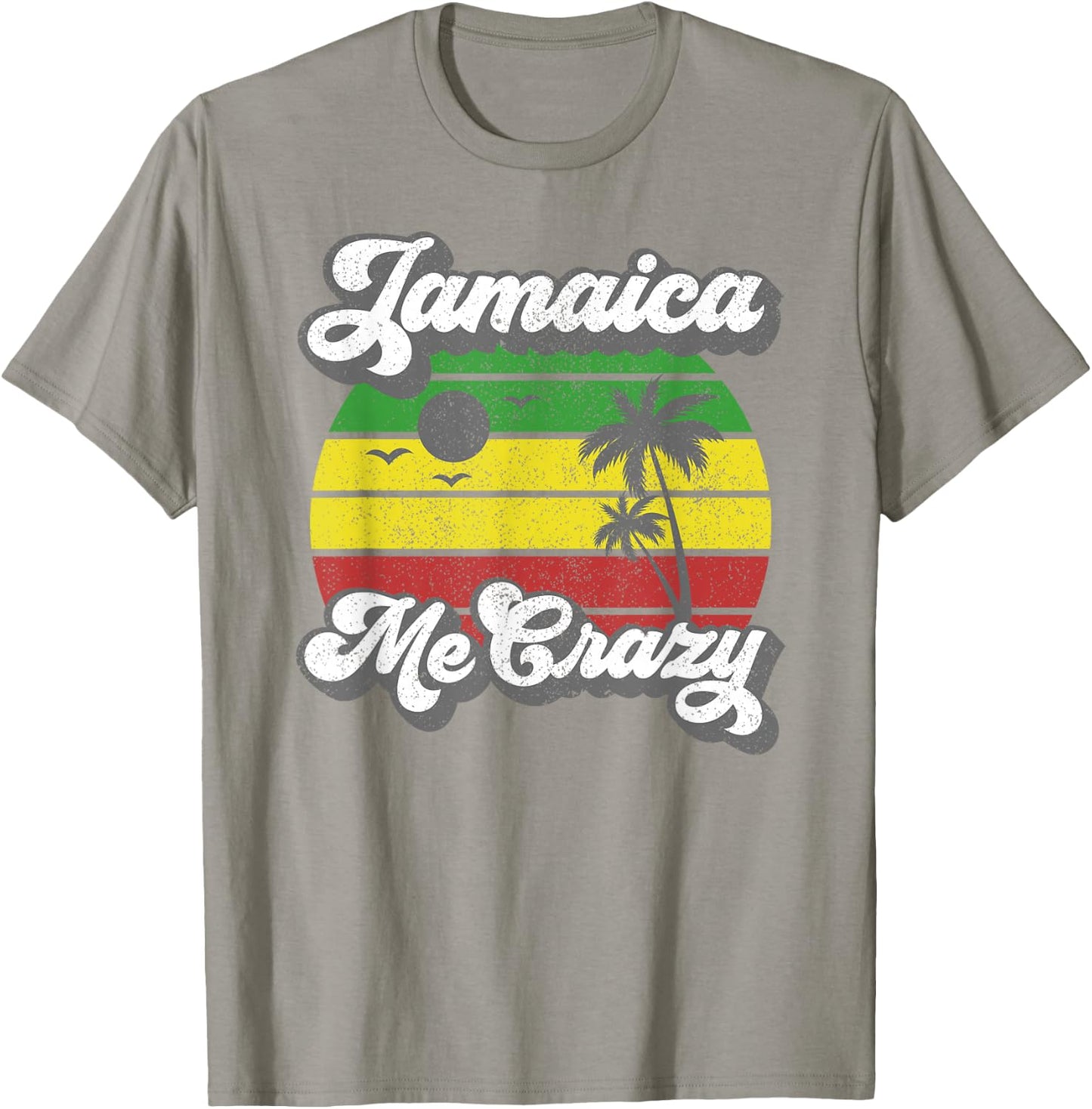 Jamaica Me Crazy Rasta Roots Rock Reggae Jamaican Retro Gift T-Shirt - T-Shirt | Sand