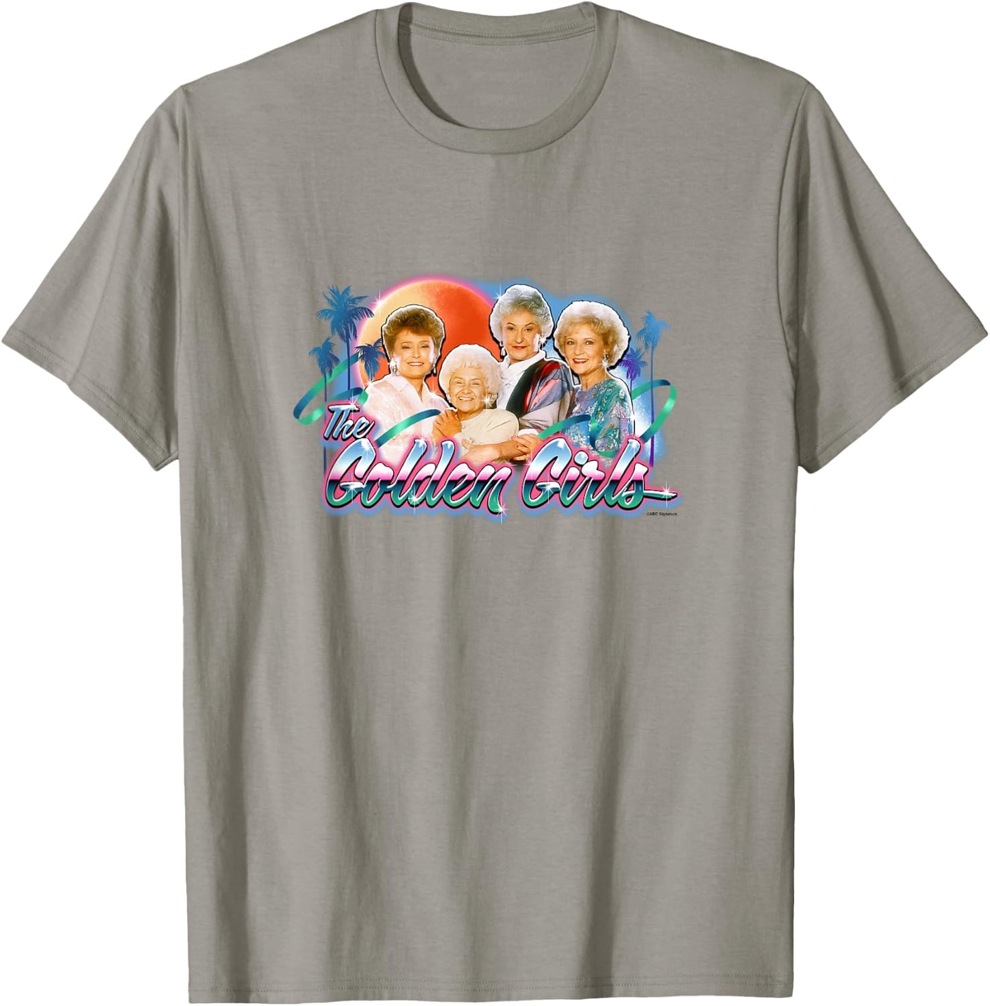 The Golden Girls Iconic Queens Retro Tropical vibes Poster T-Shirt - T-Shirt | Sand