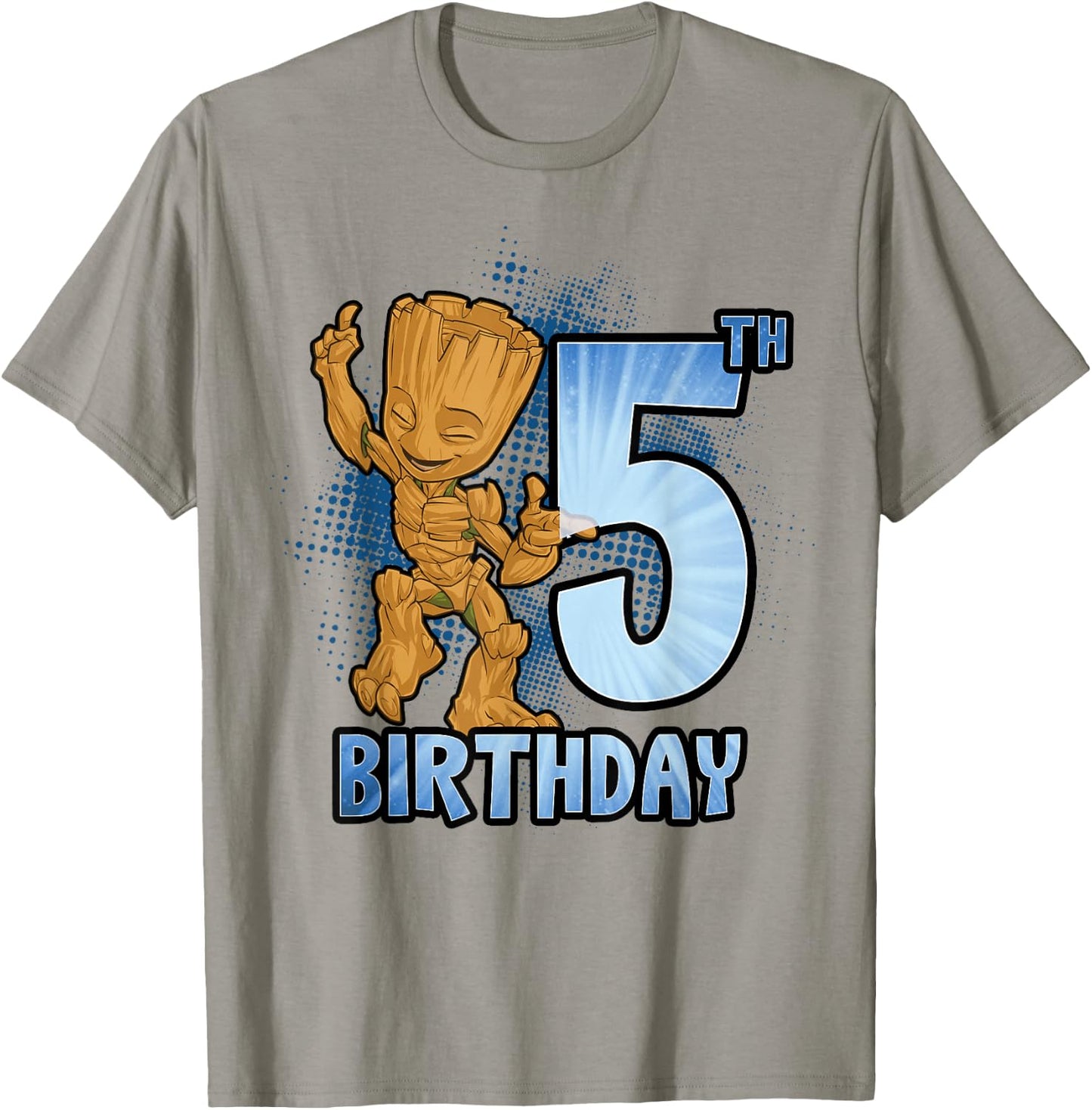 Marvel Guardians of The Galaxy Baby Groot 5th Birthday T-Shirt - T-Shirt | Sand