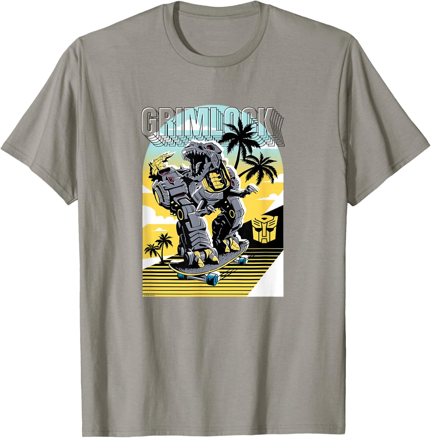 Transformers Grimlock Skating Portrait T-Shirt - T-Shirt | Sand