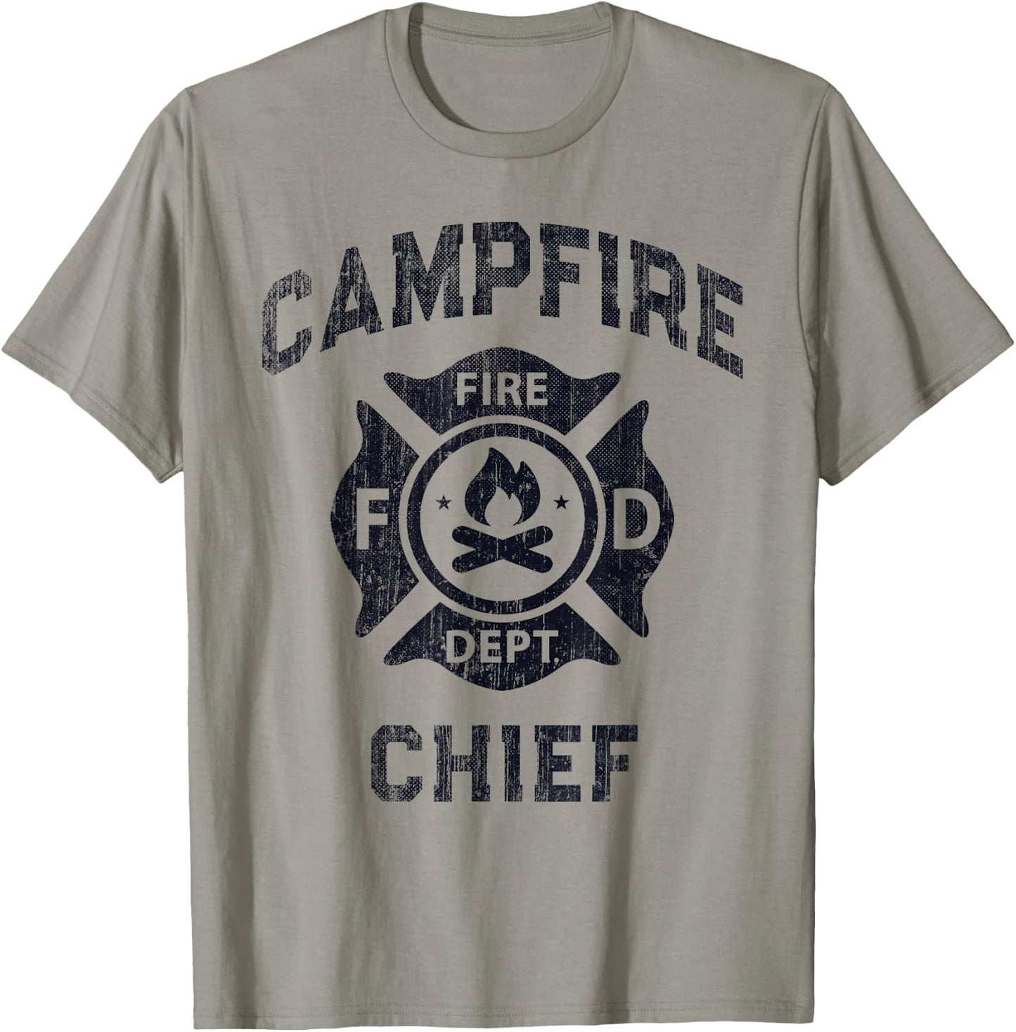 Funny CAMPFIRE CHIEF Summer Camp Staff Director Smores My FD Men Women Girls Kids T-Shirt - T-Shirt | Sand