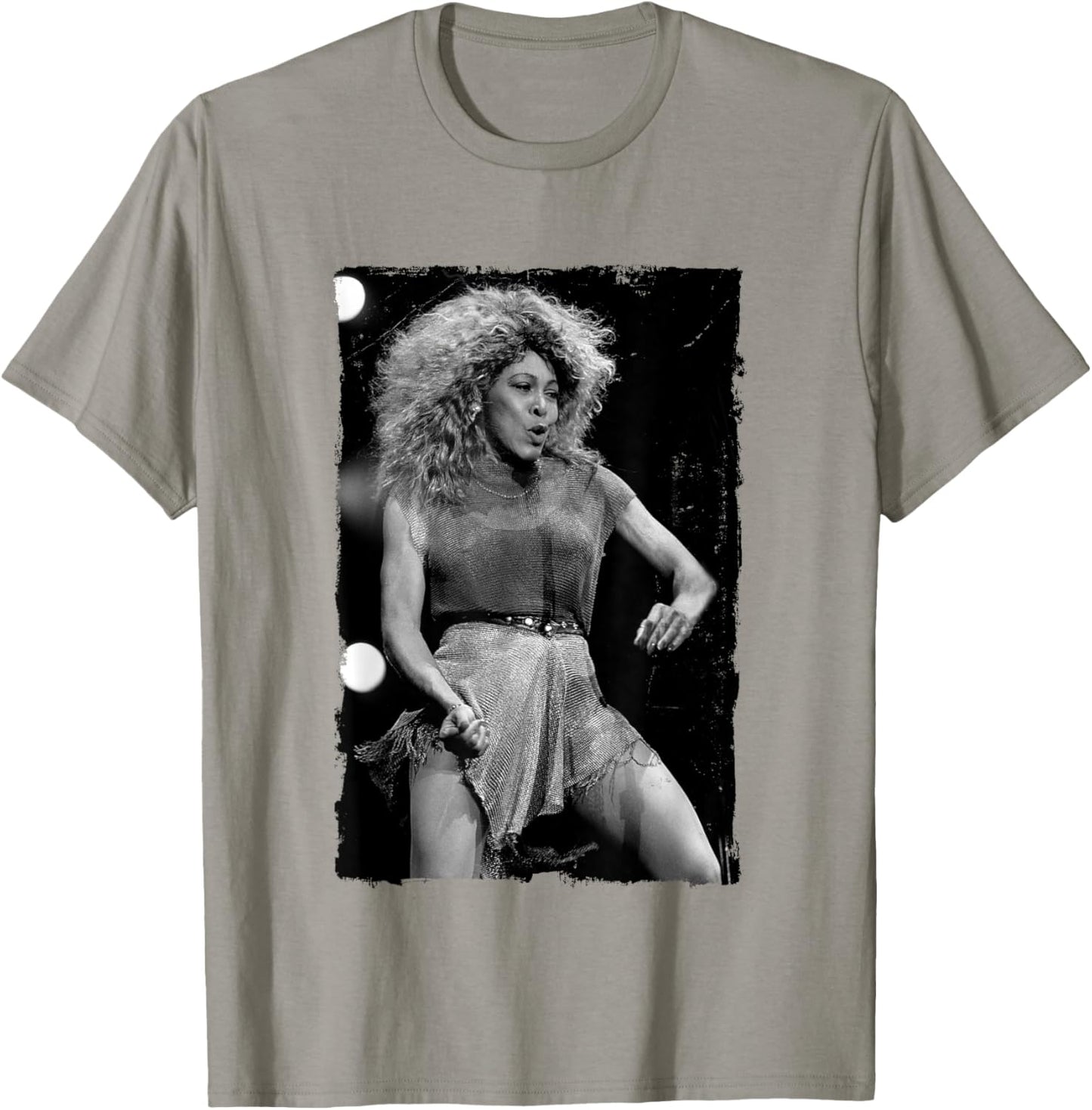 Tina Turner Live On Stage Distress Edge by Stephen Wright T-Shirt - T-Shirt | Sand