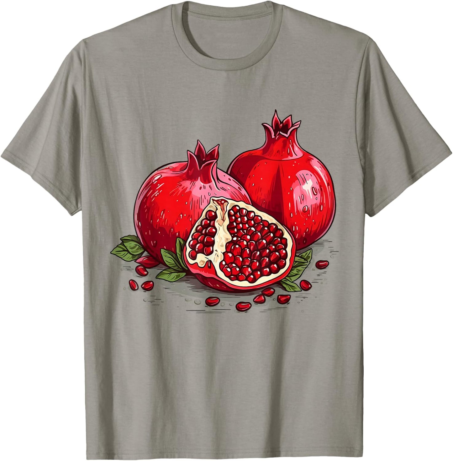 Retro Style Pomegranate T-Shirt - T-Shirt | Sand