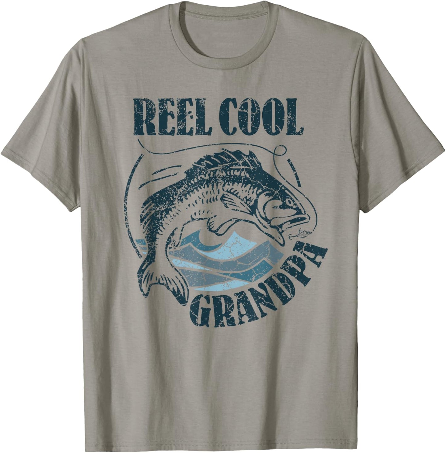 Reel Cool Grandpa Fishing Dad Gifts Father's Day Fisherman T-Shirt - T-Shirt | Sand