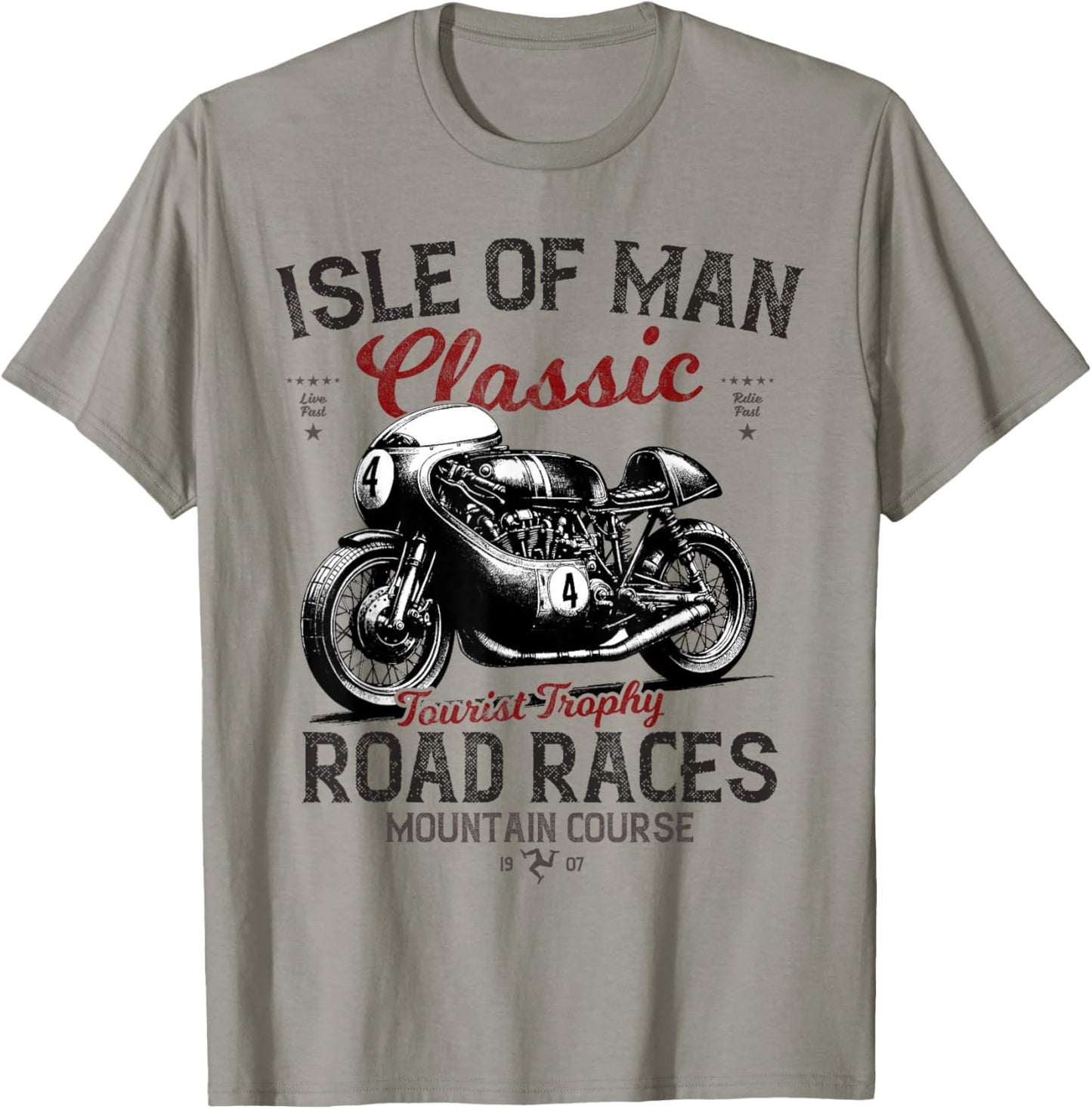 Retro Isle of Man TT Races Vintage Motorbike Race T-Shirt - T-Shirt | Sand