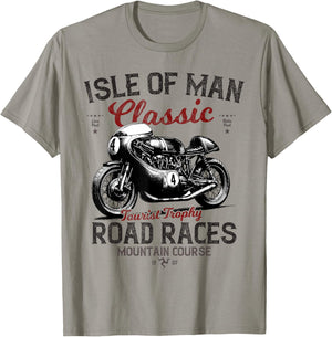 Retro Isle of Man TT Races Vintage Motorbike Race T-Shirt - T-Shirt | Sand