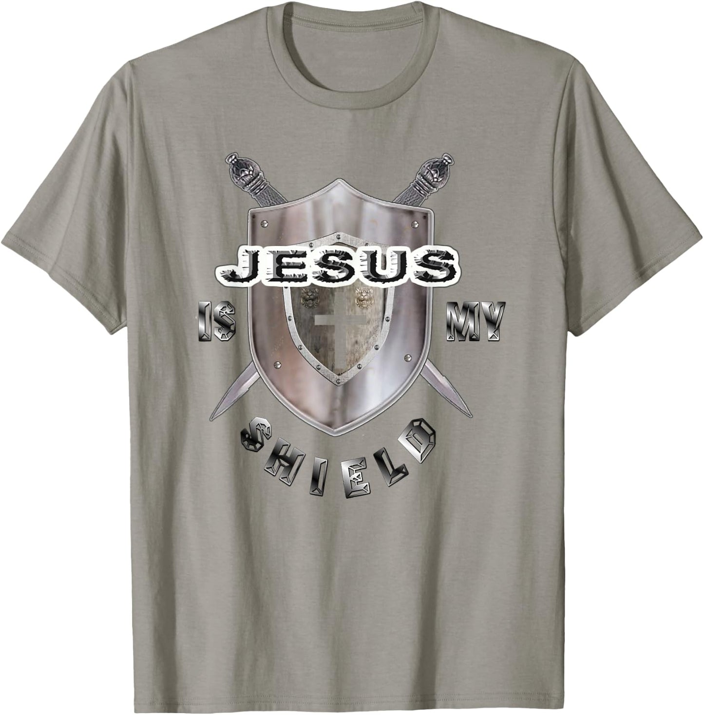 Awesome JESUS IS MY SHIELD T-Shirt - T-Shirt | Sand