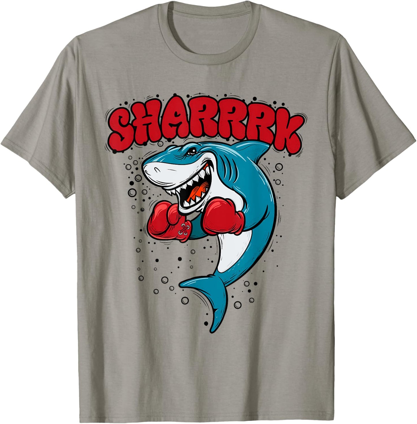 Funny Boxing Whale Shark With Red Gloves Daddy Baby Mommy T-Shirt - T-Shirt | Sand