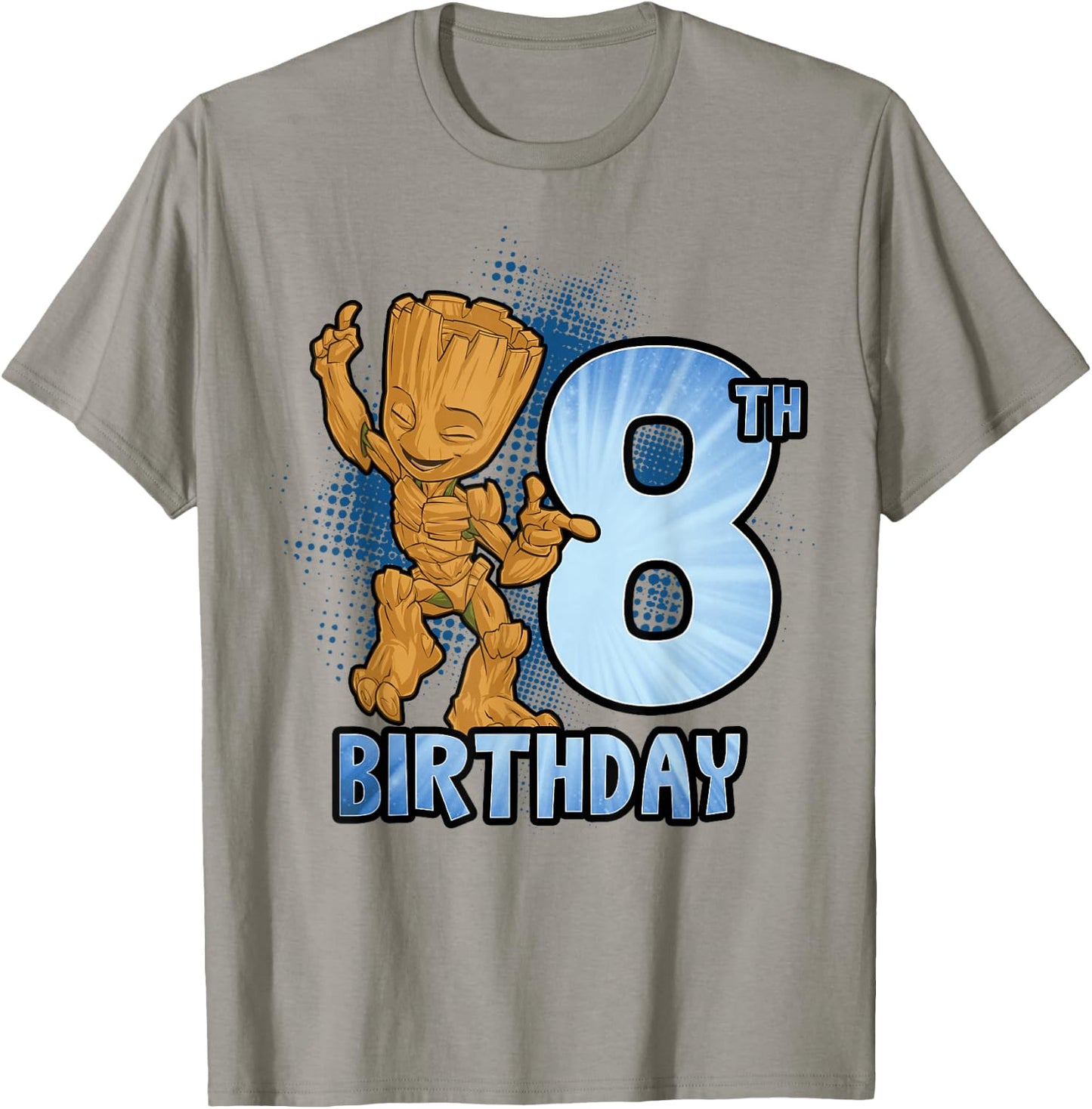 Marvel Guardians of The Galaxy Baby Groot 8th Birthday T-Shirt - T-Shirt | Sand