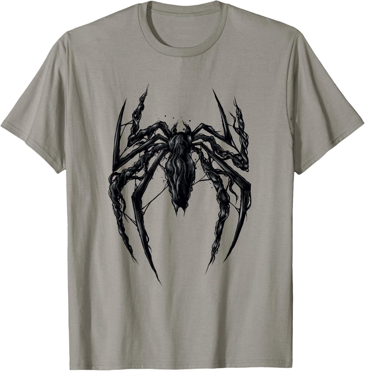 Marvel Spider-Man 2 Venomized Black Spider Chest Emblem T-Shirt - T-Shirt | Sand