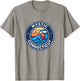 Mystic Connecticut CT Vintage Nautical Waves Design T-Shirt - T-Shirt | Sand