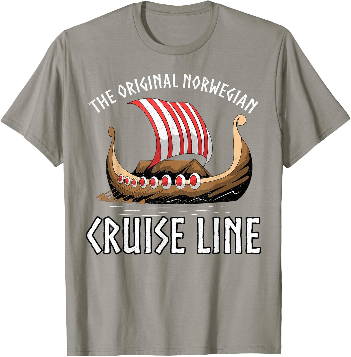 Viking Ship Cruise Norwegian Line T-Shirt - T-Shirt | Sand
