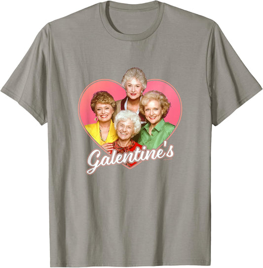 The Golden Girls Valentine's Day Galentine's Heart Shape T-Shirt - T-Shirt | Sand