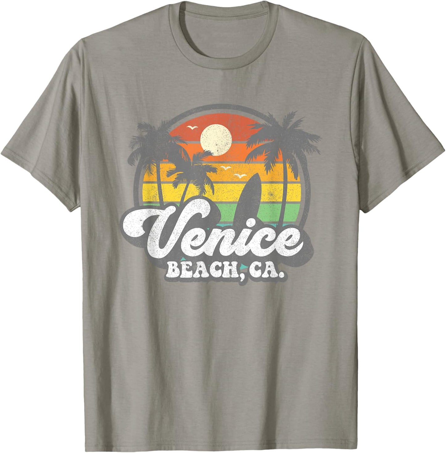Vintage Venice Beach California CA Surfing Retro Surf Gift T-Shirt - T-Shirt | Sand